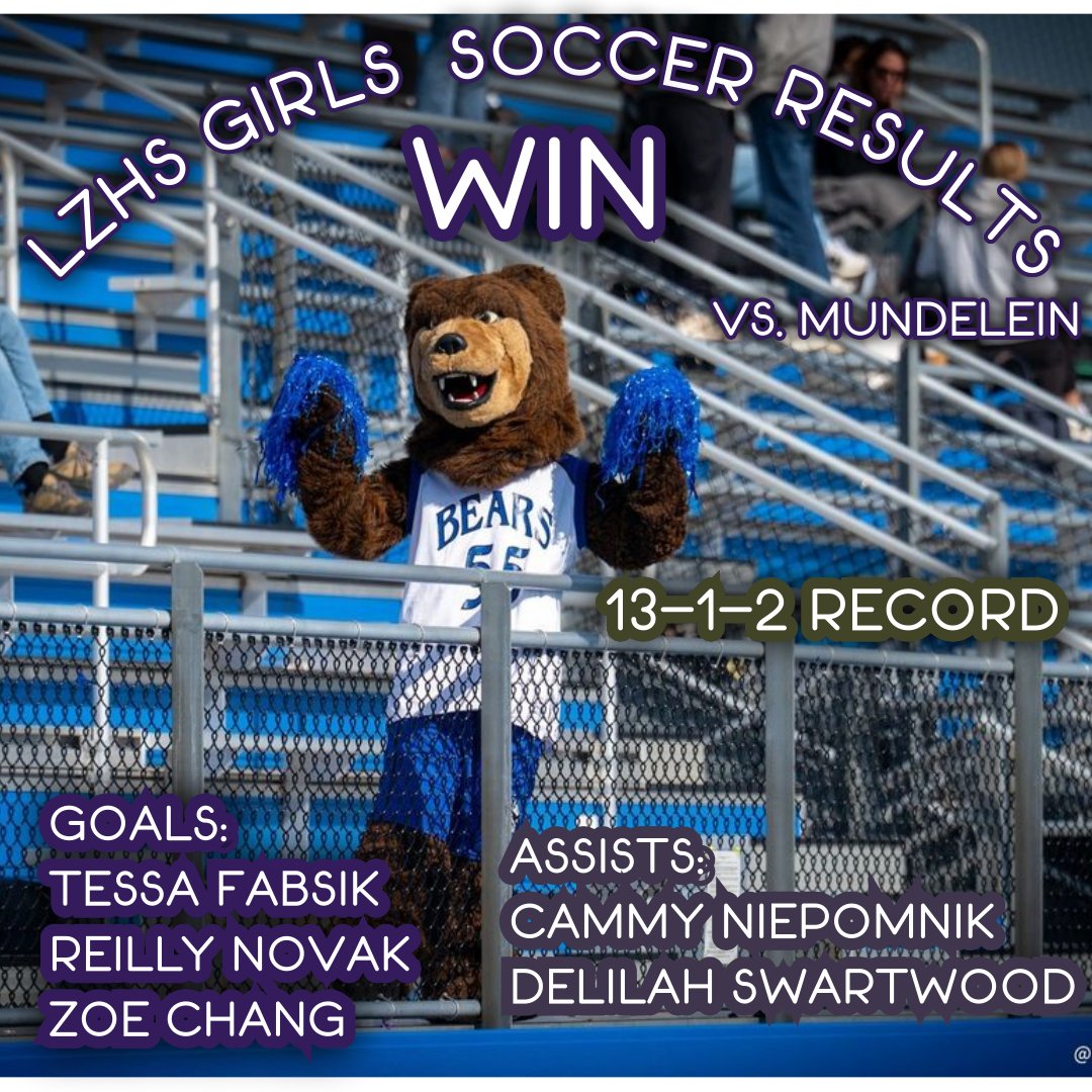 LZHS Girls Soccer beat Mundelein on Senior Night 3-0!