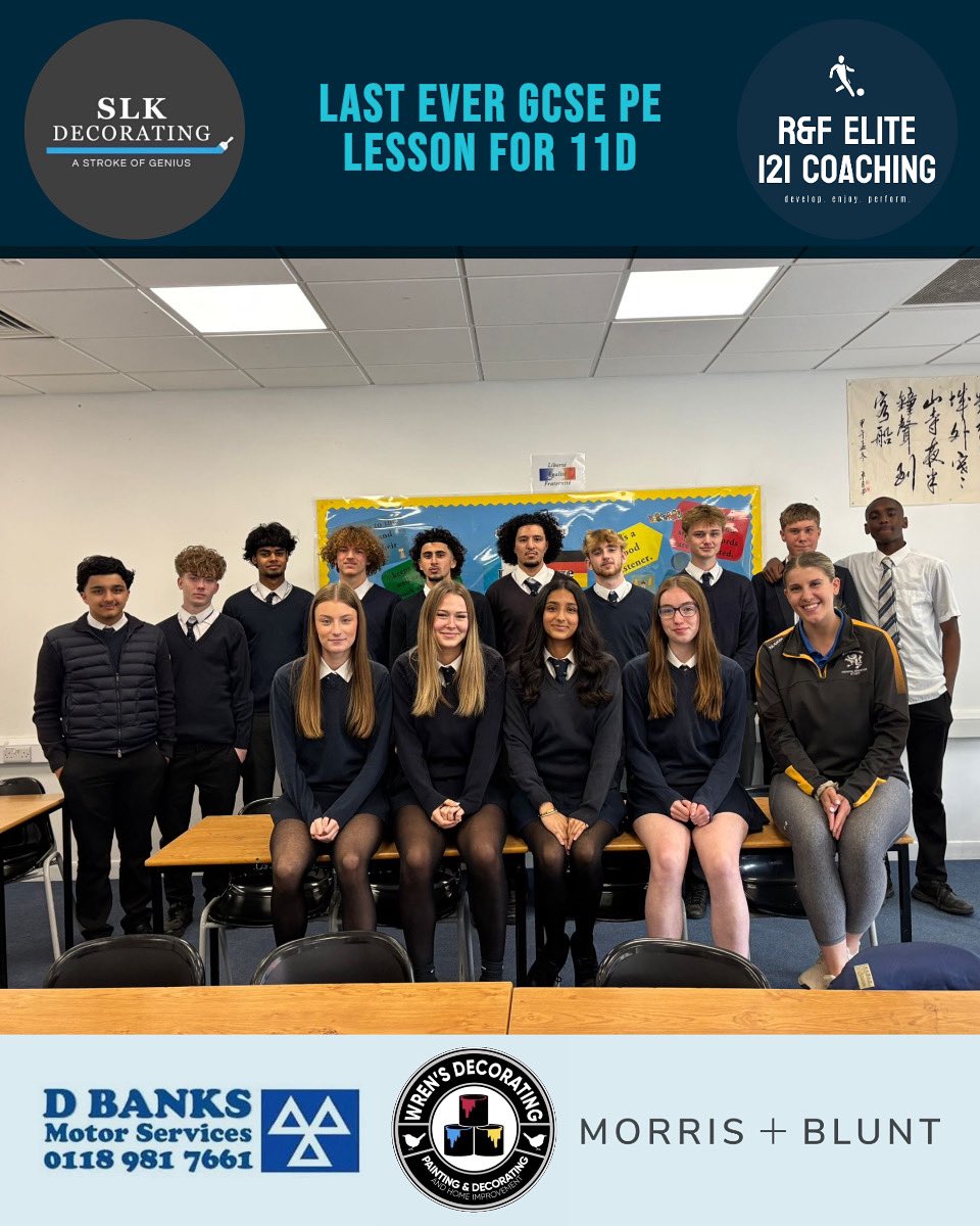 11D had their last ever GCSE PE lesson with Miss Avery yesterday! It is the end of an era for these legends. Good luck with your upcoming exams.