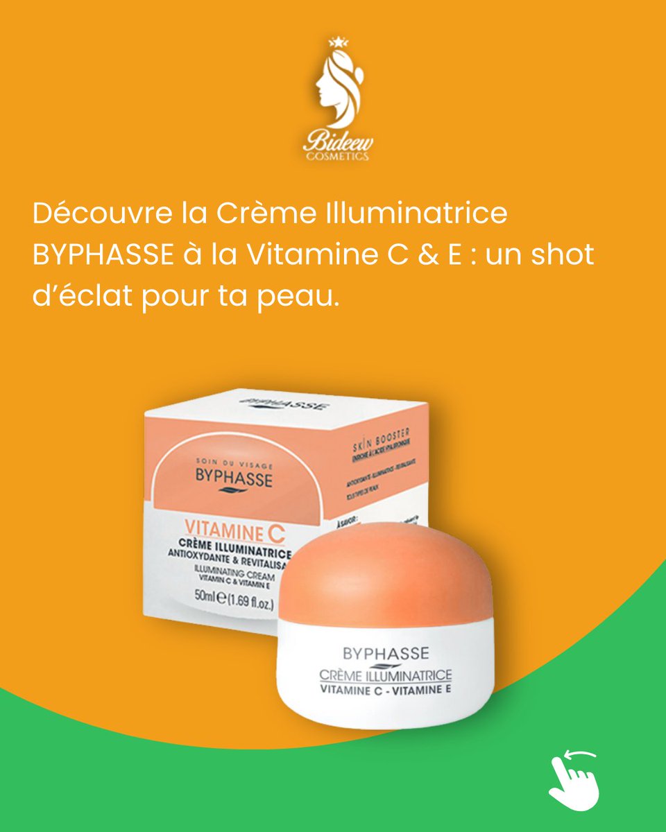 BideewC's tweet photo. ✨ Tu cherches une peau éclatante et bien hydratée ?
Découvre pourquoi la crème illuminatrice Byphasse à la vitamine C &amp; E est en train de devenir un indispensable skincare.

👉 Swipe pour tout savoir avant de passer ta commande.
📩 Disponible  au +221 77 779 83 74 https://t.co/oWRmug2HDV