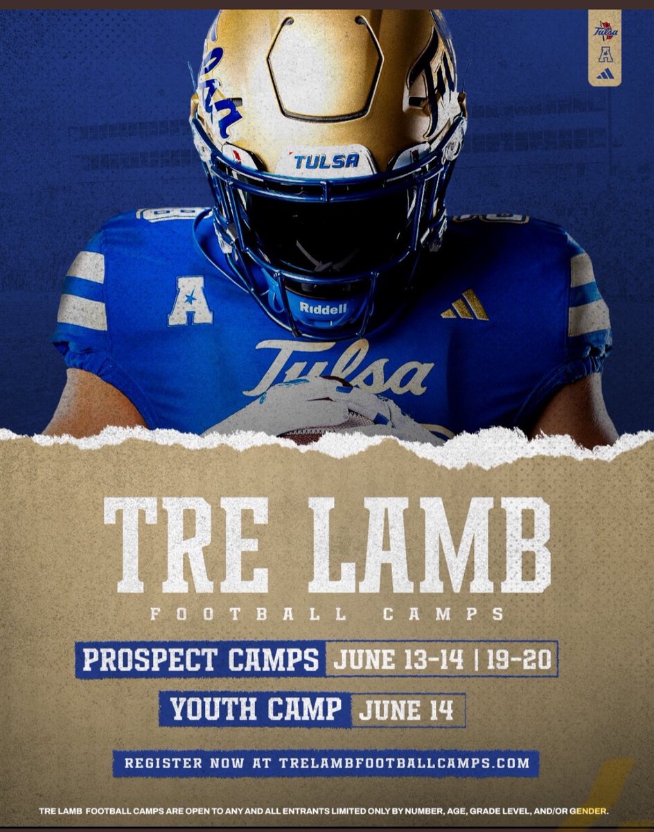 Thanks for invite  <a href="/AndrewLee_CFB/">Andrew Lee</a> <a href="/TulsaFootball/">Tulsa Football</a> <a href="/CoachTreLamb9/">Tre Lamb</a>