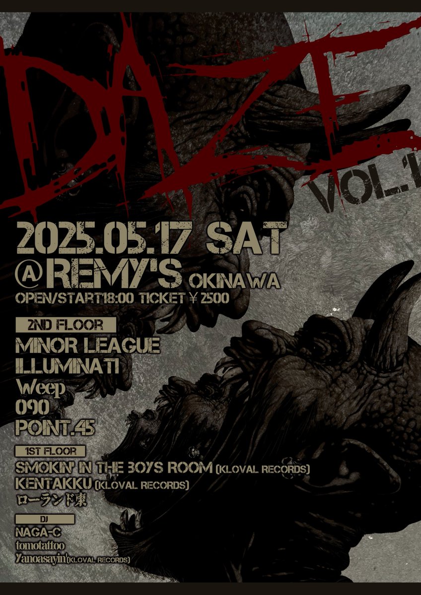 downset.来日公演ありがとうございました！AGGRESSIVE DOGSもありがとうございました！
最高な1日になりました。この歳になって最高な1日ってそんなに無いから噛み締めてます。皆さんのおかげです。
downsetのメンバーともまぁまぁ話せたし久しぶりのメンツに楽しすぎて起きたら事務所で5時でした(T_T)