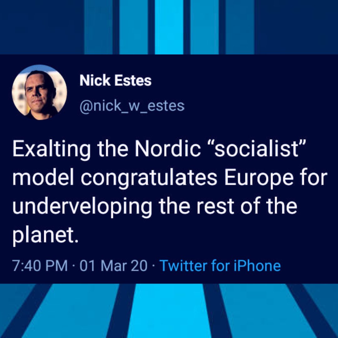 ANTICONQUISTA's tweet image. &quot;G4S, H&amp;amp;M, BAE, Statoil, Telenor, etc. are prime examples of just how the Nordic model profits at the expense of the poorer nations. These companies don’t need historic comparisons for how they violently exploit the poor.&quot; - Nick Estes  

#racism #imperialism #nordicmodel