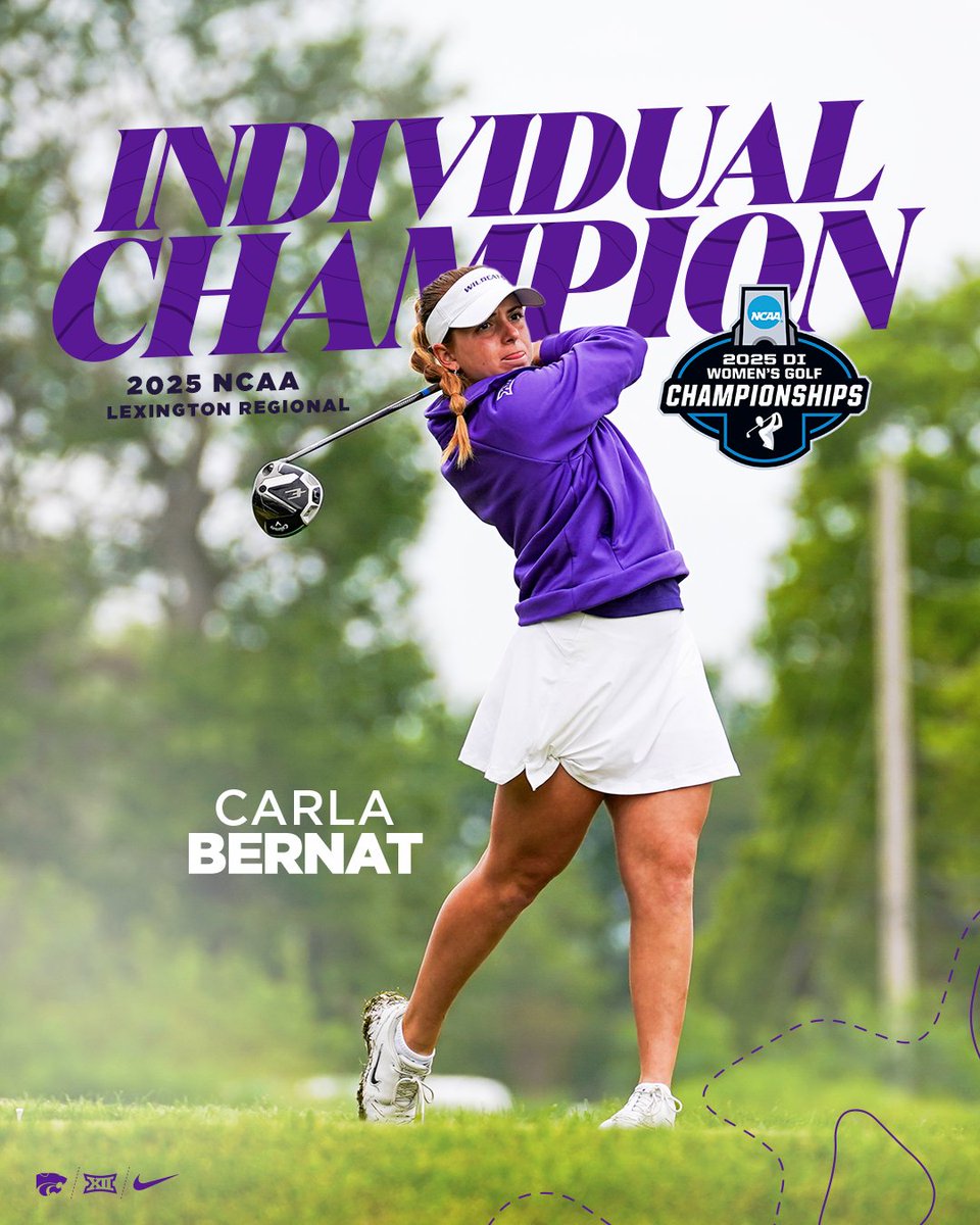 INDIVIDUAL CHAMP 🏆

Carla Bernat wins the 2025 #NCAAGolf Lexington Regional with a school-record tying 54-hole score of 12-under par 204
