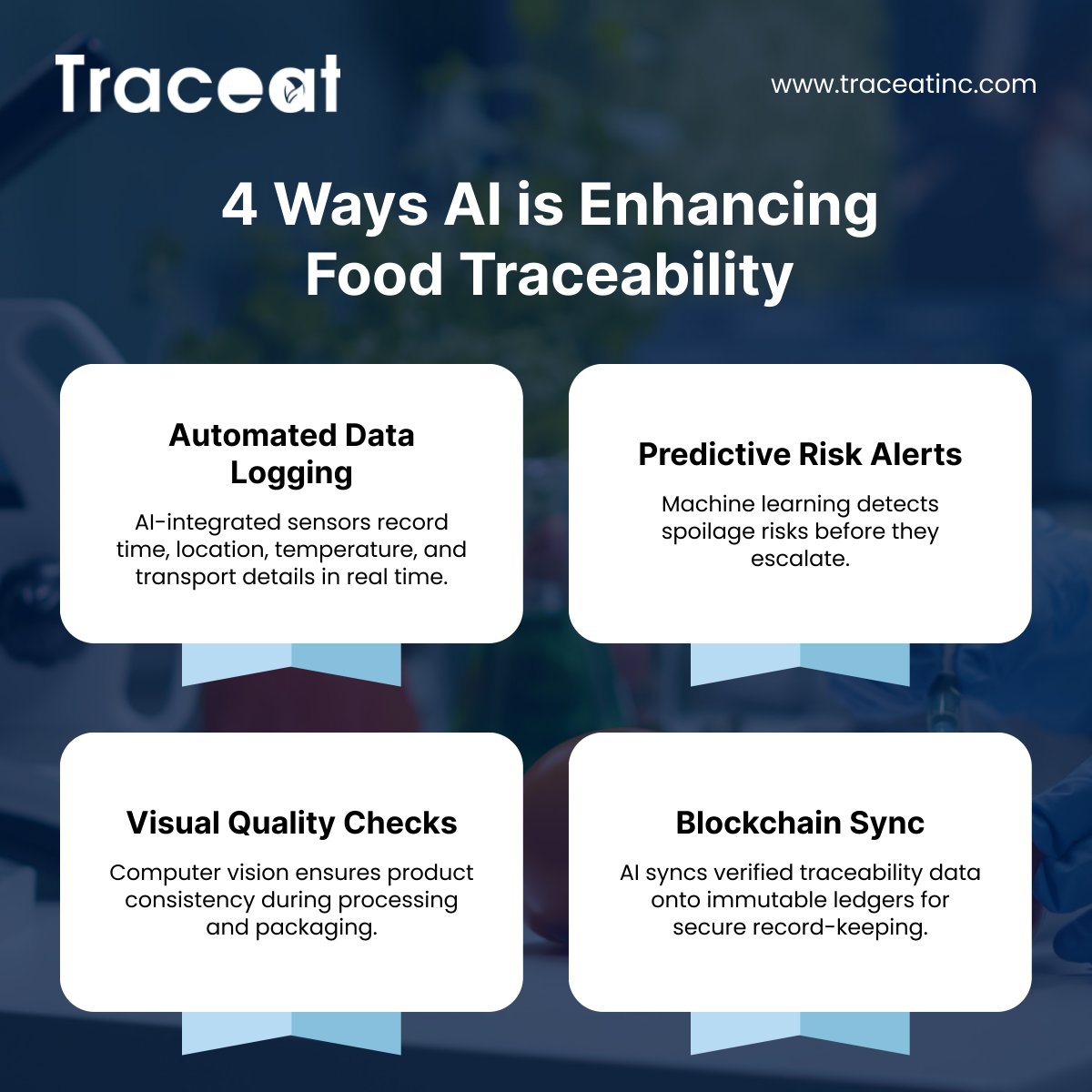 traceat122814's tweet image. In an era where consumers demand transparency and regulators expect compliance, AI is revolutionizing food traceability. 
 #FoodTraceability #AIFoodTech #SupplyChainInnovation #AgriTech #FoodTransparency #SmartSupplyChain #AIForGood