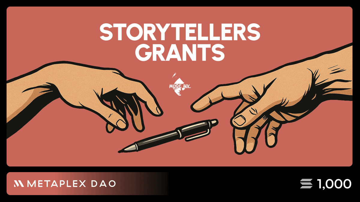 14/ 1,000 SOL for Storytellers grants ✍️

To grow the storyteller's economy on Solana through creator grants, workshops, competitions, and IRL events - new Storytellers grants fund will be established.

This grant will fund new IP, strengthen creative culture and long-term