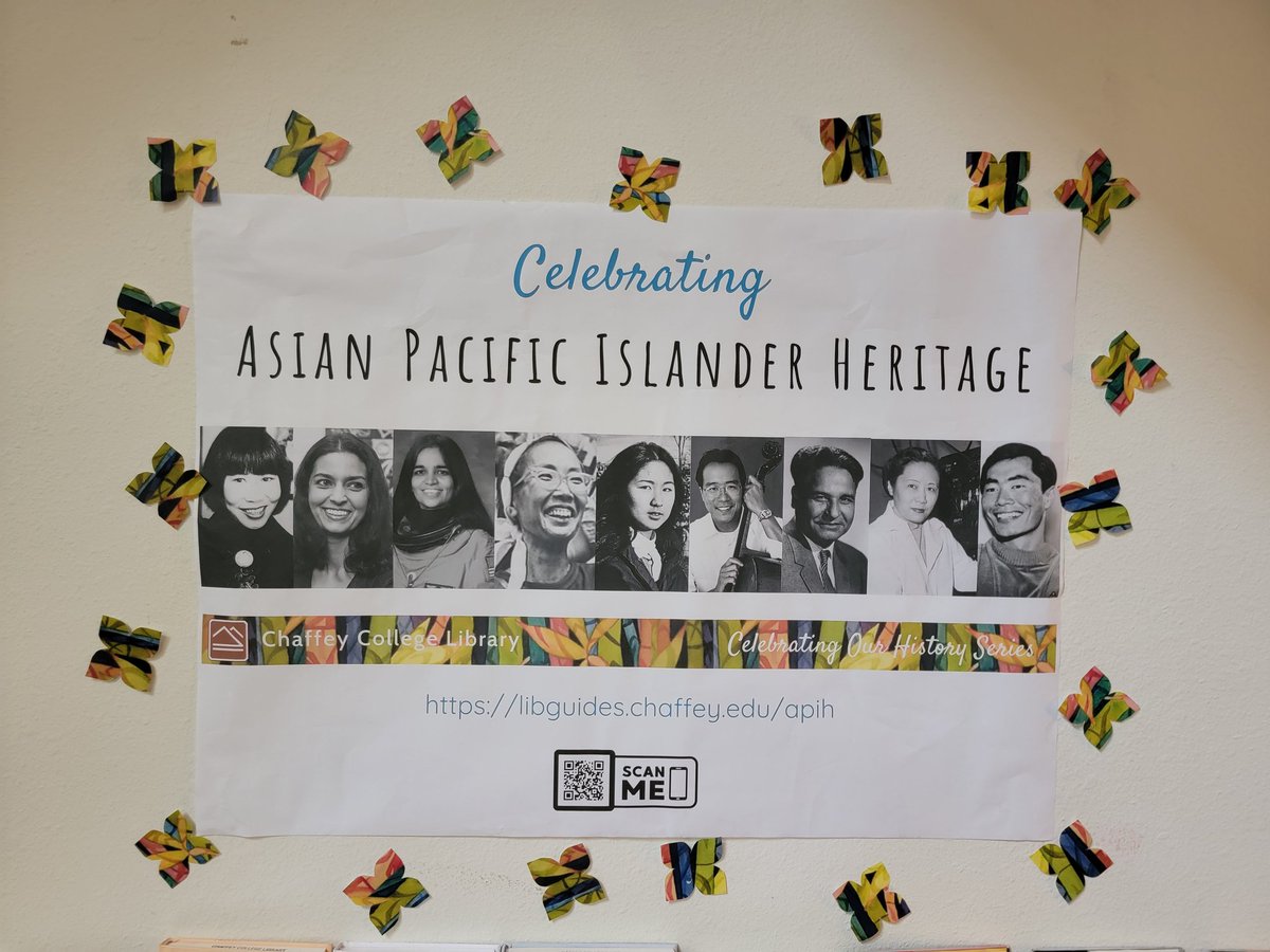 Chaffey_Library's tweet image. Stop by any of our library locations and get a Celebrating Asian and  Pacific Islander Heritage bookmark and check out related books!

To learn more at  libguides.chaffey.edu/apih

#ChaffeyCollege