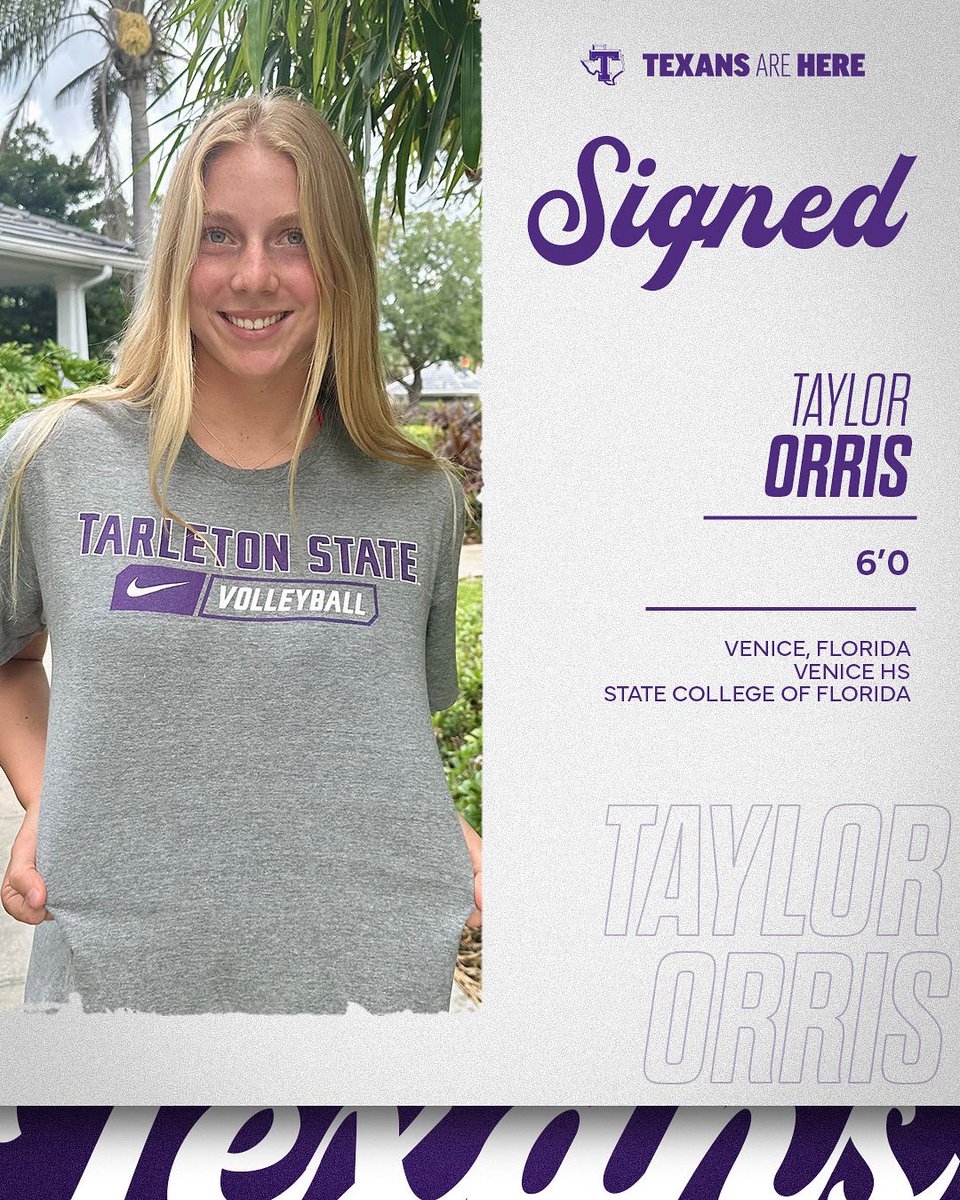 We have another brand new Texan to announce, fresh off of helping State College of Florida to being the national runner-up, we’ve signed Taylor Orris! 💥

Story: tinyurl.com/2csmeapk