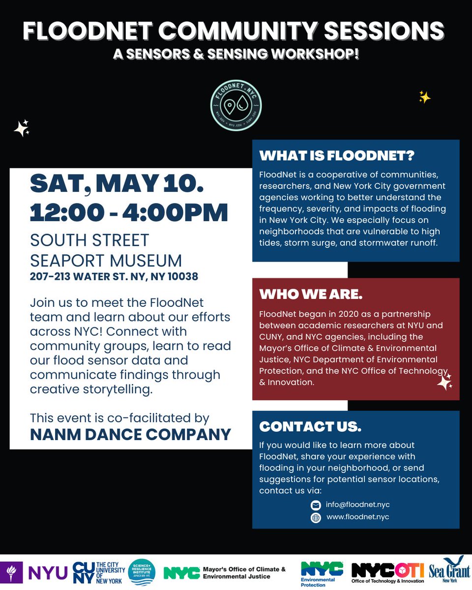 NYClimate (@nyclimate) on Twitter photo You're invited! Join #FloodNet & the <a href="/SeaportMuseum/">Seaport Museum</a> for their Flood Awareness Through Innovation and Movement event on Saturday. You'll gain access to valuable flood preparedness resources & interactive information about #flooding & resiliency across NYC. southstreetseaportmuseum.org/flood-awarenes… You're invited! Join #FloodNet & the <a href="/SeaportMuseum/">Seaport Museum</a> for their Flood Awareness Through Innovation and Movement event on Saturday. You'll gain access to valuable flood preparedness resources & interactive information about #flooding & resiliency across NYC. southstreetseaportmuseum.org/flood-awarenes…