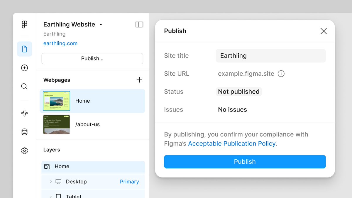 There it is. The Figma Publish button. #figma #Config2025
