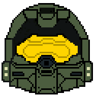 _rycko's tweet image. Master Chief in Pixel Art 63x63 #pixelart #pixel #pixelartist #HALO #HaloInfinite #masterchief