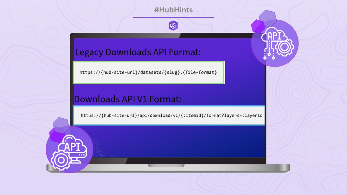 ArcGISHub's tweet image. The Downloads API can be used by hub site visitors and customers to dig into data.  Learn about Hub&apos;s support for the Downloads API v1, and the differentiators from the Legacy Downloads API format. ow.ly/IYqE50VO76V  #HubHints