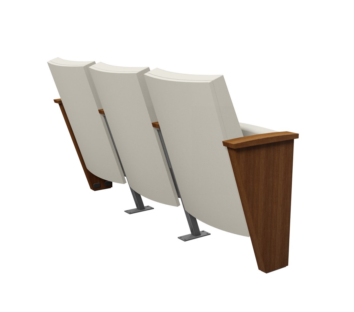 The SERIES® Seating Madison features:
• Wood end panel
• Metal intermediate wood arms
• High-density cold-molded foam (3.4 lb/ft³)
• Drop-in seat assembly
• Steel frame structure
• 100% gravity-lift seat system
• Zippered, removable seat cover