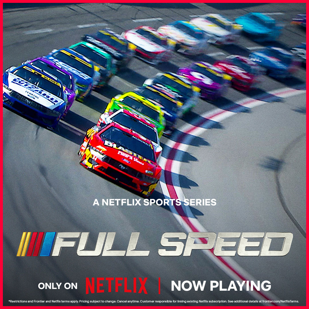 Adrenaline is high! Full Speed: Season 2 available only on Netflix. Keep up on the fast-paced action with our Netflix Premium + Frontier Pro Wi-Fi bundle and save $95 annually* (compared to purchased separately). We'll drive you to the finish line! fybr.to/42brNCA