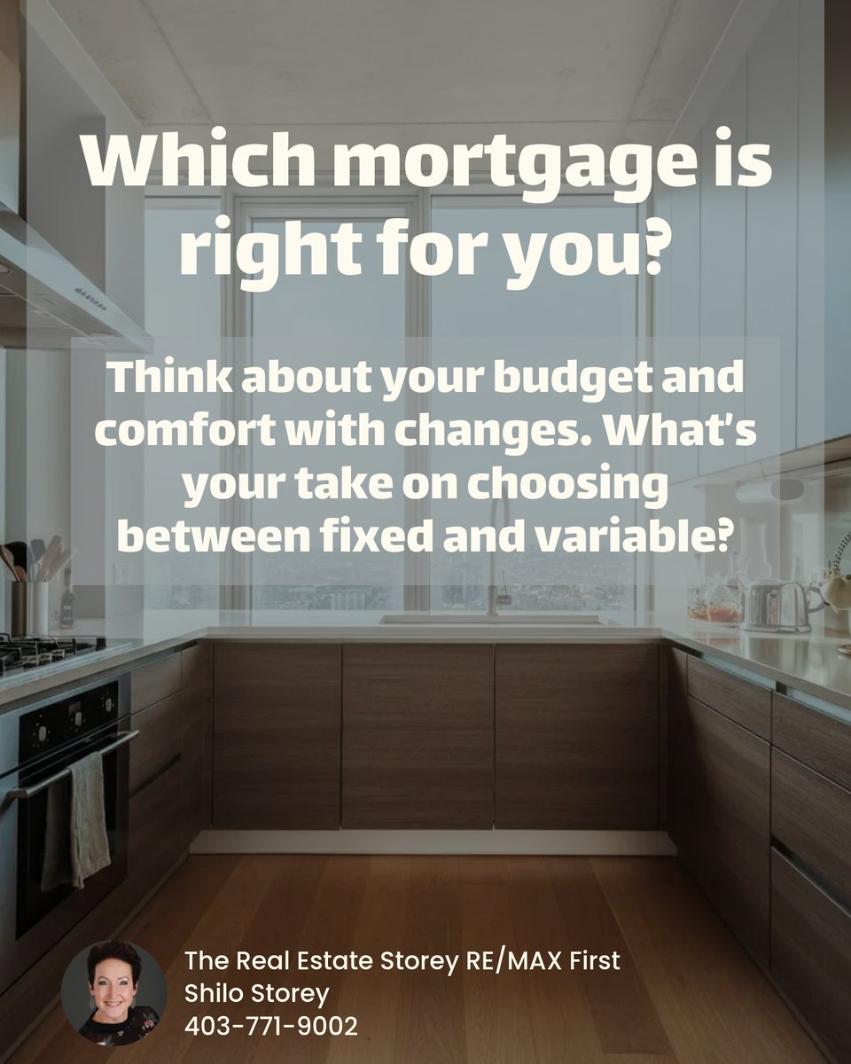 RemaxShilo's tweet image. 🏠 First-time homebuyer in Calgary? Deciding between fixed-rate 📈 &amp;amp; variable-rate mortgages is crucial! Fixed offers stability at the same rate, while variable can fluctuate, potentially saving or costing more. Which one suits you? Let's chat! 💬 #CalgaryHomes