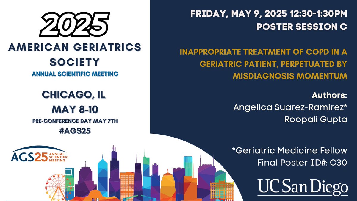 UCSD Geriatrics, Gerontology & Palliative Care (@ucsdgeriatrics) on Twitter photo šAttending #AGS25 today, May 9th!?
Come check out poster presentations from the <a href="/UCSD/">UC San Diego</a> Division of Geriatrics, Gerontology & Palliative Care!
Our team is sharing innovative research thatās shaping the future of aging care.
š§ š Donāt miss it!
#UCSDGeriatrics šAttending #AGS25 today, May 9th!?
Come check out poster presentations from the <a href="/UCSD/">UC San Diego</a> Division of Geriatrics, Gerontology & Palliative Care!
Our team is sharing innovative research thatās shaping the future of aging care.
š§ š Donāt miss it!
#UCSDGeriatrics