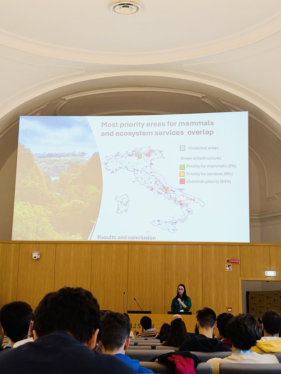 GMA Lab (@global_mammal) on Twitter photo 👏 A very insightful talk by our PhD student Alessandra D'Alessio from the Global Mammal Assessment Lab at #ECR2025🗣️"Expanding Green Infrastructures in Italy to address mammal conservation and NCP provisioning"
& Michela Pacifici <a href="/carlo_rondinini/">Carlo Rondinini</a> <a href="/pvisconbio/">Piero Visconti</a>
#NatureConservation 👏 A very insightful talk by our PhD student Alessandra D'Alessio from the Global Mammal Assessment Lab at #ECR2025🗣️"Expanding Green Infrastructures in Italy to address mammal conservation and NCP provisioning"
& Michela Pacifici <a href="/carlo_rondinini/">Carlo Rondinini</a> <a href="/pvisconbio/">Piero Visconti</a>
#NatureConservation