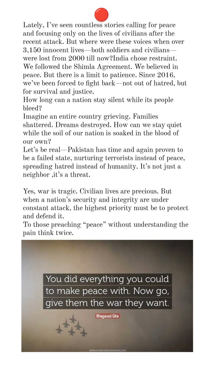 Alia_10_'s tweet photo. Enough with the selective peace. A nation pushed to the edge won’t beg—it will rise. Let that sink in. #OperationSindoor #IndiaPakistanWar #Pakistan #operation_sindoor #OperationSindhoor #Pakistan #Pahalgam #IndiaPakistanTensions https://t.co/isxSKyIuhI
