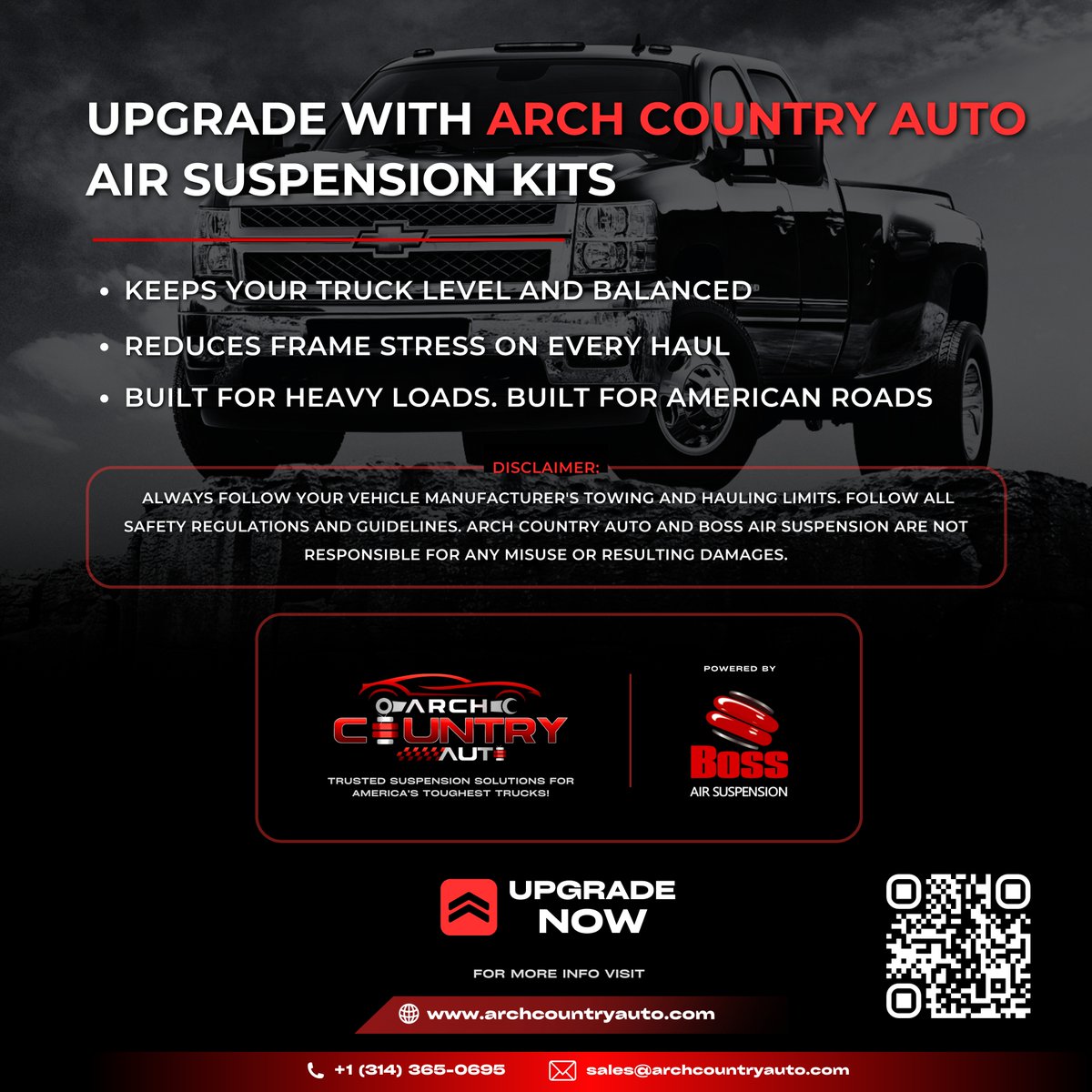Archcountryauto's tweet image. Overloading your pickup? That stress could be cracking your truck’s frame
Don’t wait for costly repairs. Upgrade with Arch Country Auto air suspension kits built for America’s hardestworking trucks. 🇺🇸
archcountryauto.com
#TruckLifeUSA #TowSmart #TruckModsUSA #ArchCountryAuto