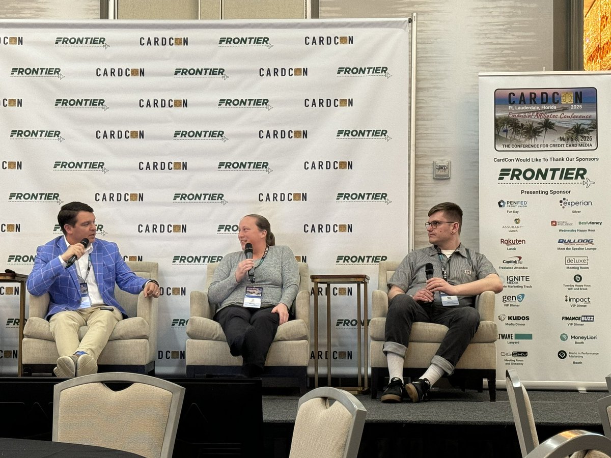 Up next at #CardCon2025 - Panel on writing about Credit Cards featuring <a href="/thepointsguy/">The Points Guy</a> Thanks for sharing your insights! #CardCon