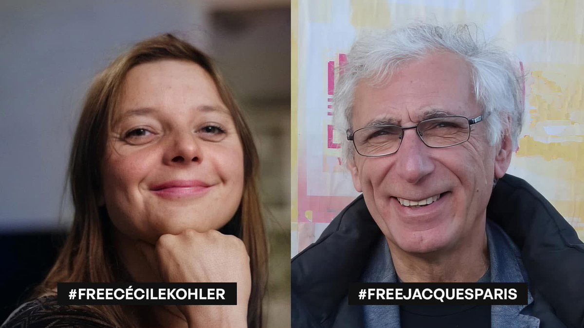 Cela fait 3 ans que Cécile Kohler &amp; Jacques Paris sont détenus arbitrairement en Iran. Leur libération est une priorité nationale. La France ne cédera pas face à la politique d’otages d’État. Pensées à leurs proches. La mobilisation continue. #FreeCecileKohler #FreeJacquesParis