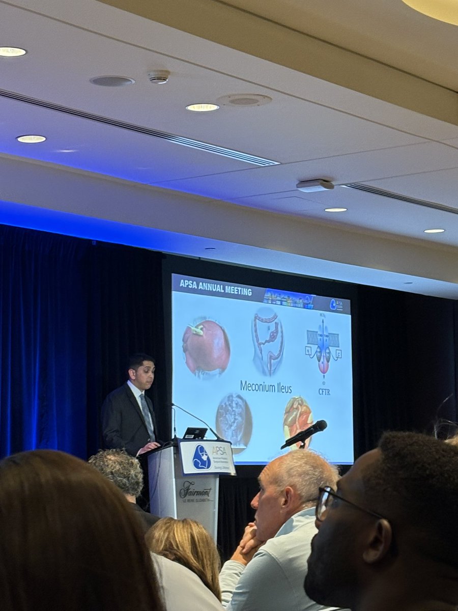 <a href="/utsav/">utsav</a> sharing his research on NAC administration for meconium ileus <a href="/APSASurgeons/">APSA Surgeons</a> colorectal session. #standingroomonly #apsa2025