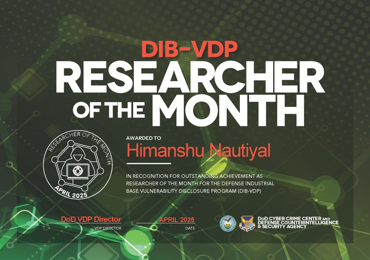 DC3VDP's tweet image. Kudos to Himanshu Nautiyal for the responsible disclosure of hardcoded public/private API keys in a JavaScript file — a critical exposure of sensitive credentials. Your vigilance helps keep the web safer! #DIBVDP #CyberSecurity #InfoSec #WebSecurity #EthicalHacking