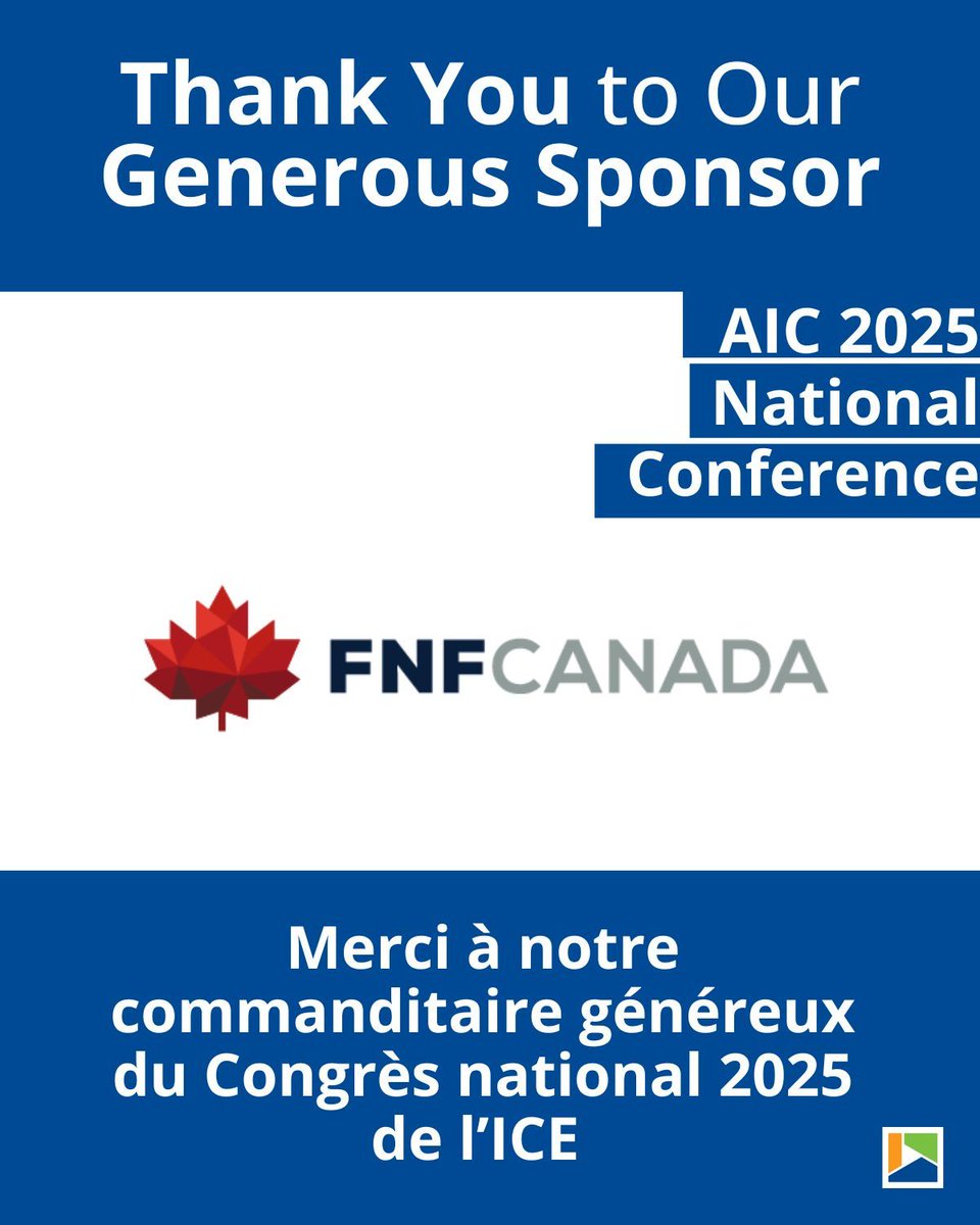 Thank you to FNF Canada for their generous support of the AIC 2025 National Conference! 🍁 

Do you have your tickets yet? Register now: site.pheedloop.com/event/EVEAGQZT… 

#AIC2025 #ProfessionalAppraisers #PApp #CanadianRealEstate

---

Nous remercions FNF Canada pour son généreux soutien