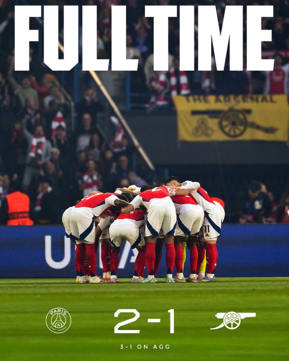 What a night, what a team. Sometimes, things just aren’t meant to be. The lads did everything right tonight, but it just wasn’t enough. Full credit to The Arsenal for fighting until the end. Work ahead next season, but together, we’ll come back stronger and win it all.