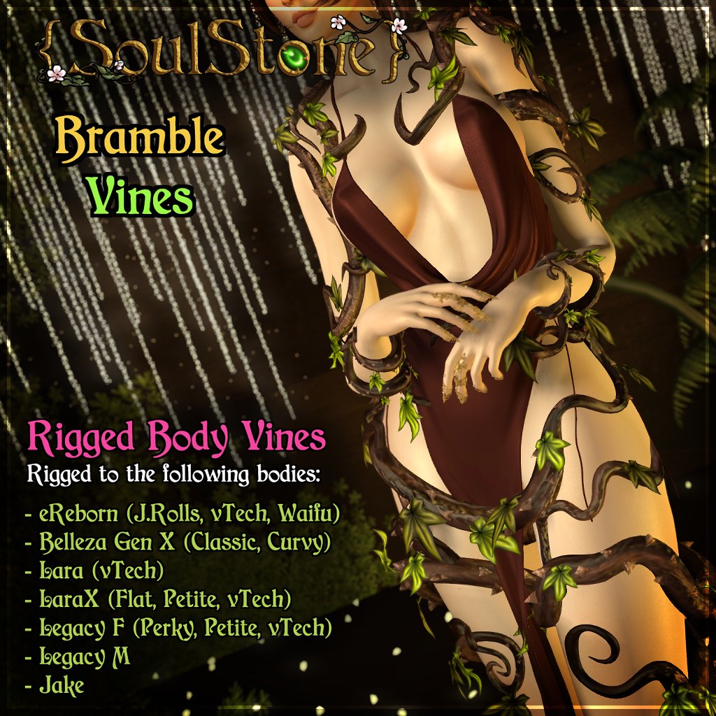 Fen (@fenansl) on Twitter photo Our Bramble Vines are OUT NOW! Find them <a href="/Abnormal_Event/">Abnormality: SEEYA IN AUGUST!</a> ! They come in two REALLY COOL packs, Fantasy and Natural! Come check it out!
maps.secondlife.com/secondlife/Abn… Our Bramble Vines are OUT NOW! Find them <a href="/Abnormal_Event/">Abnormality: SEEYA IN AUGUST!</a> ! They come in two REALLY COOL packs, Fantasy and Natural! Come check it out!
maps.secondlife.com/secondlife/Abn…