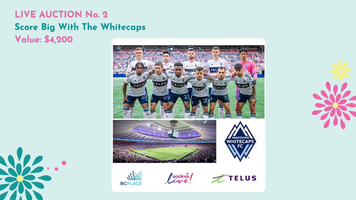 The 2025 ARThritis Soirée offers unforgettable Live Auction experiences. Unwind in Victoria with a luxury getaway or cheer on <a href="/WhitecapsFC/">Vancouver Whitecaps FC</a> <a href="/bcplace/">BC Place</a>. Learn more about these and other amazing auction packages: ow.ly/Hayo50VN6Ne #ArthritisResearch <a href="/TELUS/">TELUS</a> <a href="/BCFerries/">BC Ferries</a>