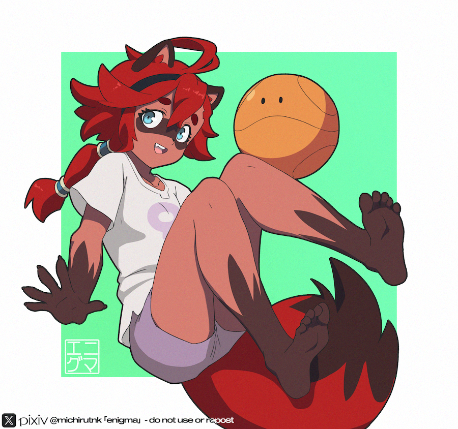 michirutnk's tweet image. 「トマトたぬき🍅」
ビー・エヌ・エー式たぬき獣人になりましたスレッタちゃん。一年前古い絵の別バージョンとしてPixivでリクエスト。