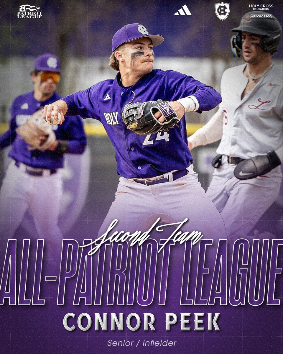 HCrossBaseball's tweet photo. Here we go, Peek!

Our third baseman @ConnorPeek1 earned a spot on the All-Patriot League Second Team! 

#GoCrossGo https://t.co/PPywjPZfWr