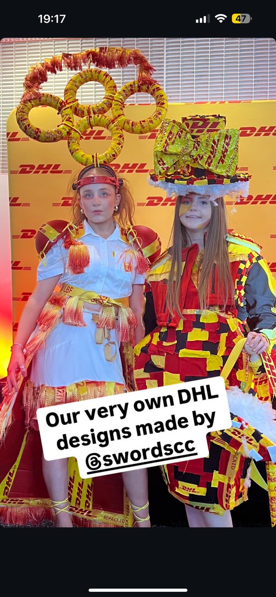 Our TYs DHL design <a href="/ddletb/">Dublin & Dún Laoghaire ETB</a> <a href="/DHLExpressIre/">DHL Express Ireland</a> Well done girls. 👏
