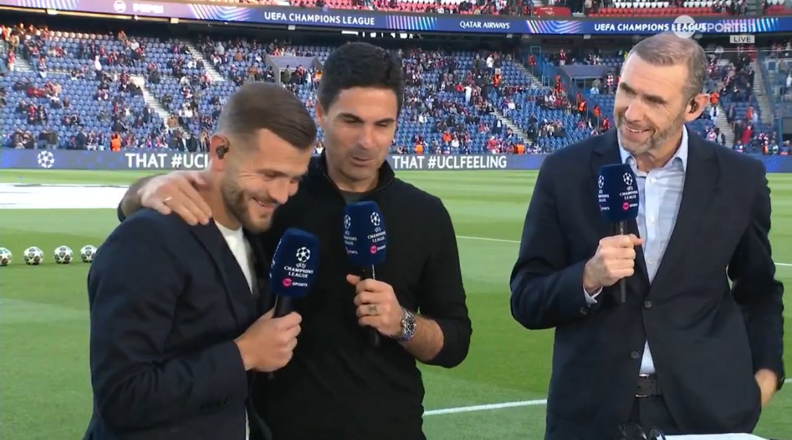 afcstuff's tweet image. Jack Wilshere: “When you think about how far this club &amp;amp; your journey with the club has come, it makes me emotional…”

Mikel Arteta: “You’ve been part of that! You’ve been very close to us as well.”

🥹❤️