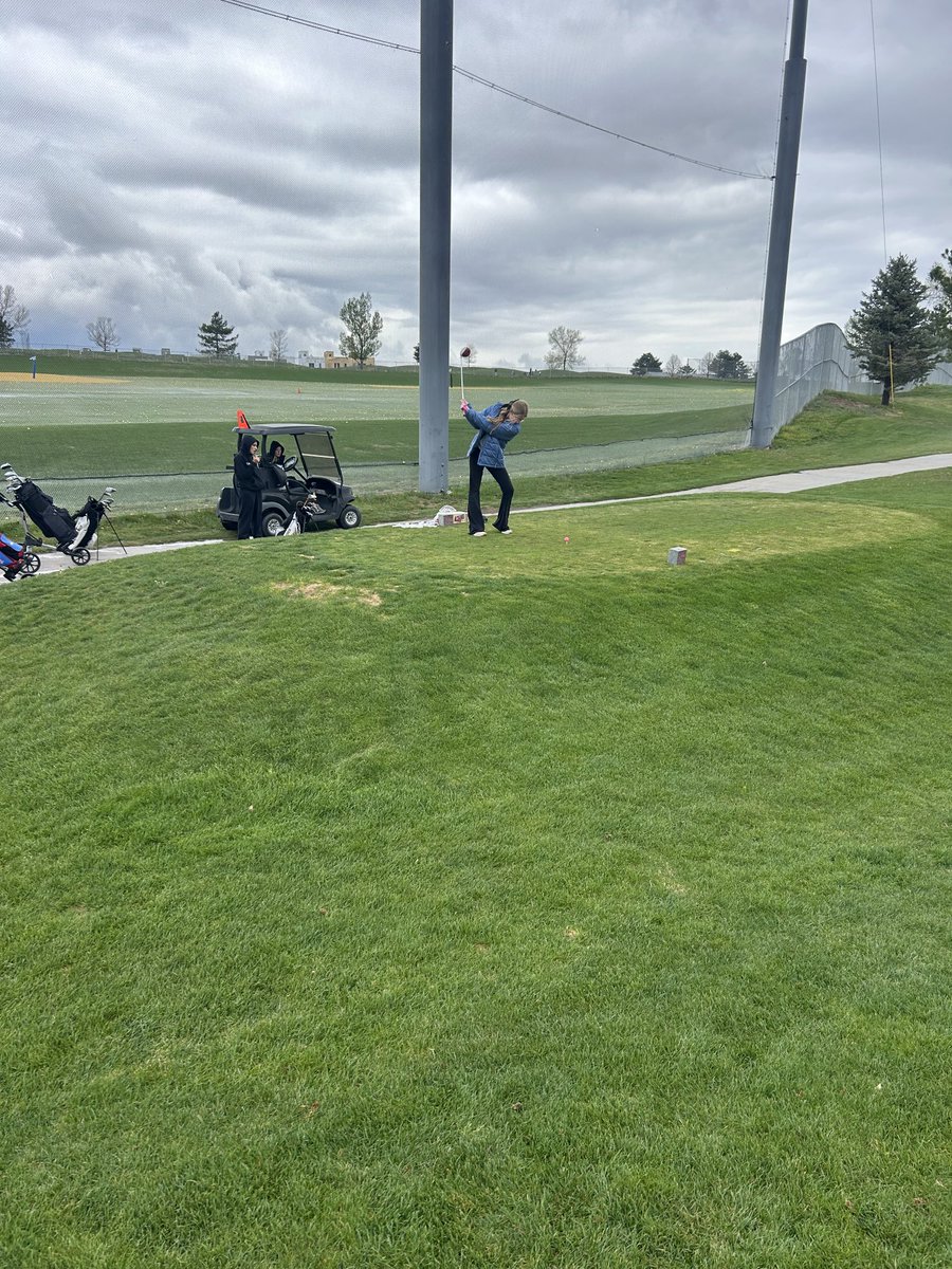 Lillian Cribari with a great swing on hole 1