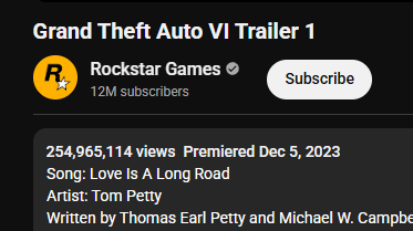 como que el primer trailer de gta vi salió en 2023