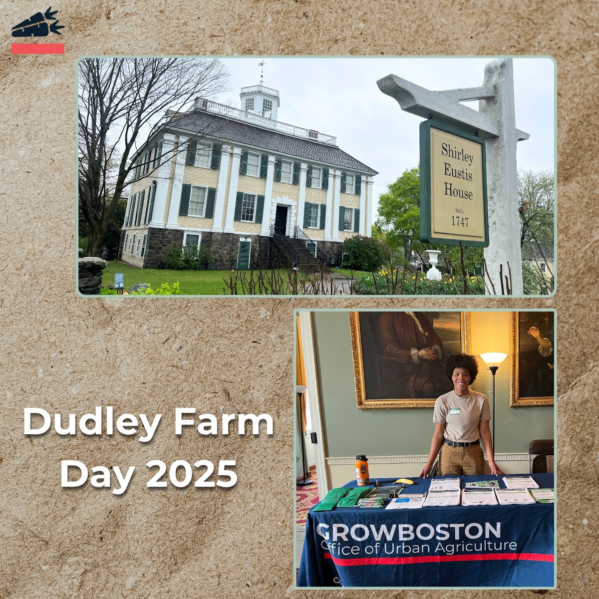 GrowBostonCOB's tweet photo. On April 26th, GrowBoston's Savannah McLean tabled at Dudley Farm Day at the Shirley Eustis House! She connected and shared resources with community members, enjoyed baby goats, a petting zoo, and butter-making! 🐐🥳 Thanks to Shirley Eustis House for a great event! https://t.co/qq0AePxiev