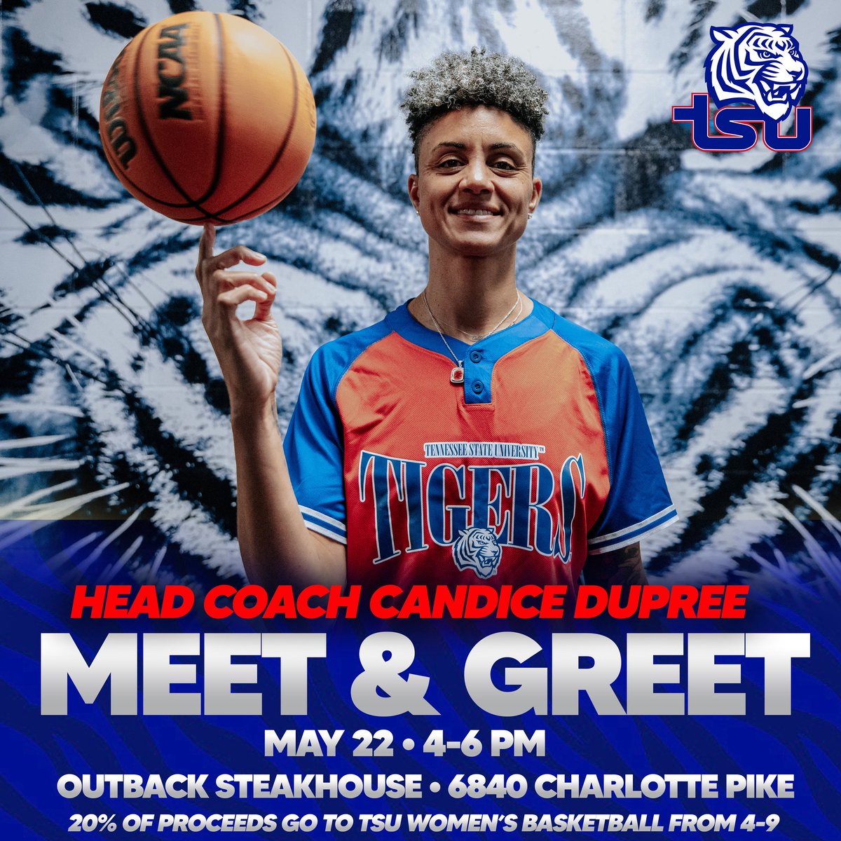 Join Head Women’s Basketball Coach Candice Dupree for her first 
MEET &amp; GREET: