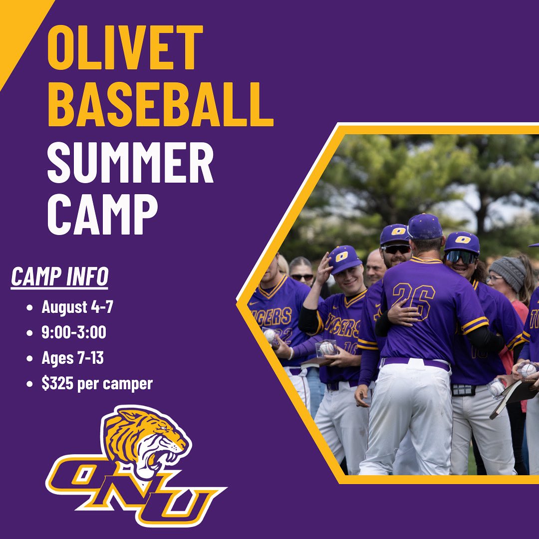 Join us this summer as we team up with Nike Baseball Camps for our annual ONU Summer Baseball Camp. 

🗓️Aug 4-7
📍Watson Field

Our staff and players will provide first hand instruction in all areas of baseball skill. Ages 7-13 are welcome. Link is ⬇️

ussportscamps.com/baseball/nike/…