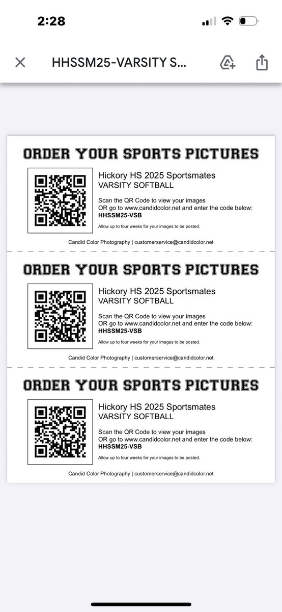 Try this below to order softball pictures