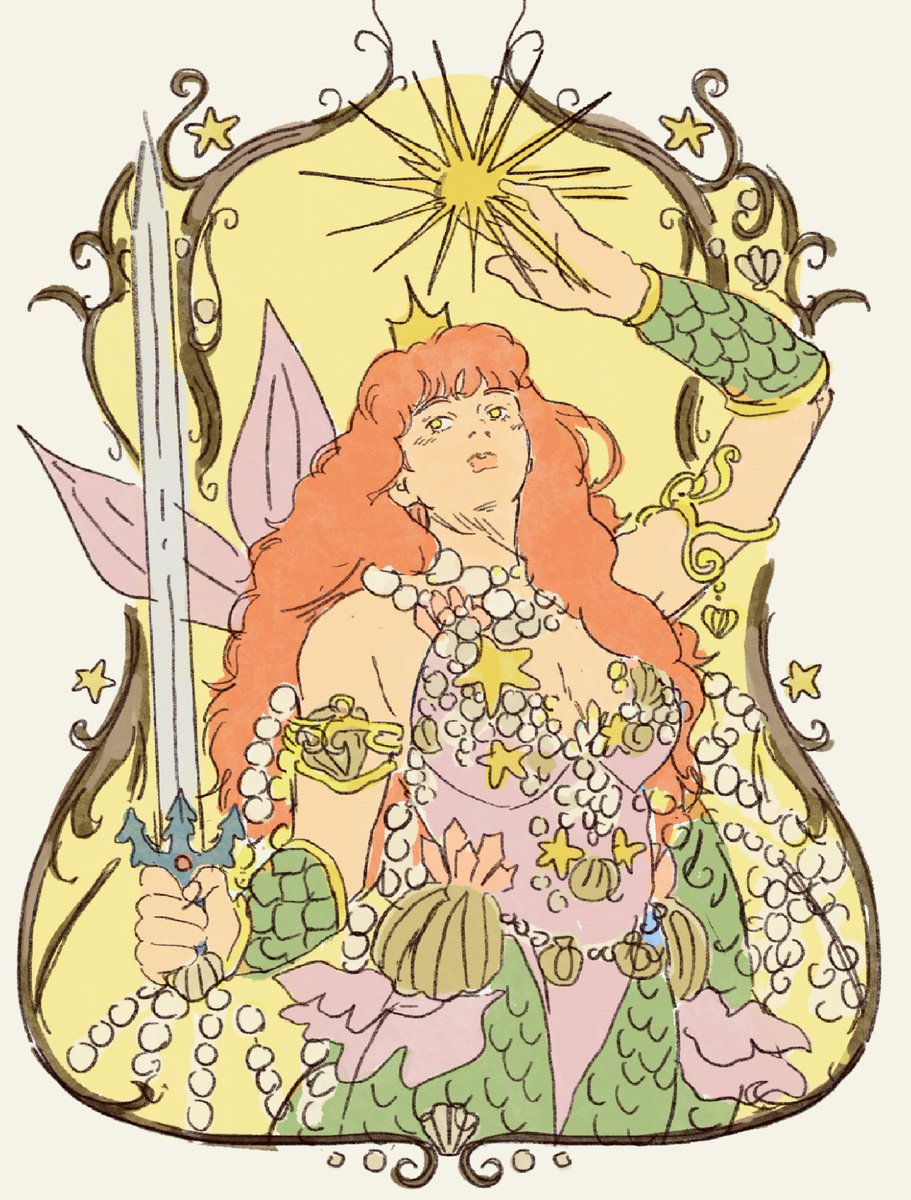 Chichitea11's tweet image. WIP #mermay 🧜🏻‍♀️✨