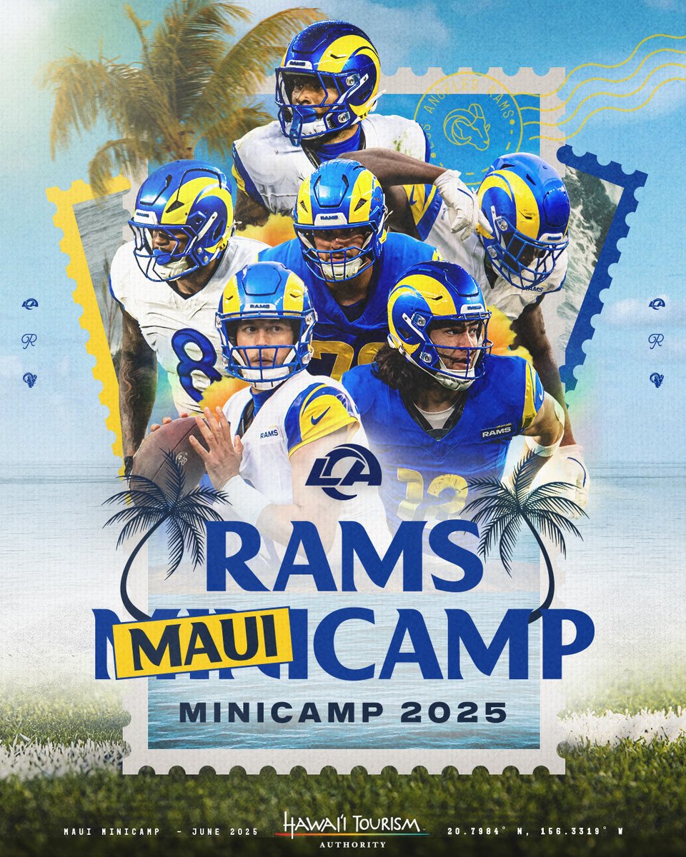 Rams M̶i̶n̶i̶Mauicamp 🏝️

We're headed to Hawai‘i in June for Minicamp! » bit.ly/Mauicamp