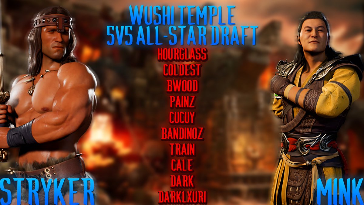 Tonight 7:30EST
Team Stryker vs Team Mink (May change)
WUSHI All-Star Draft!

Streamed live: twitch.tv/wushitemple