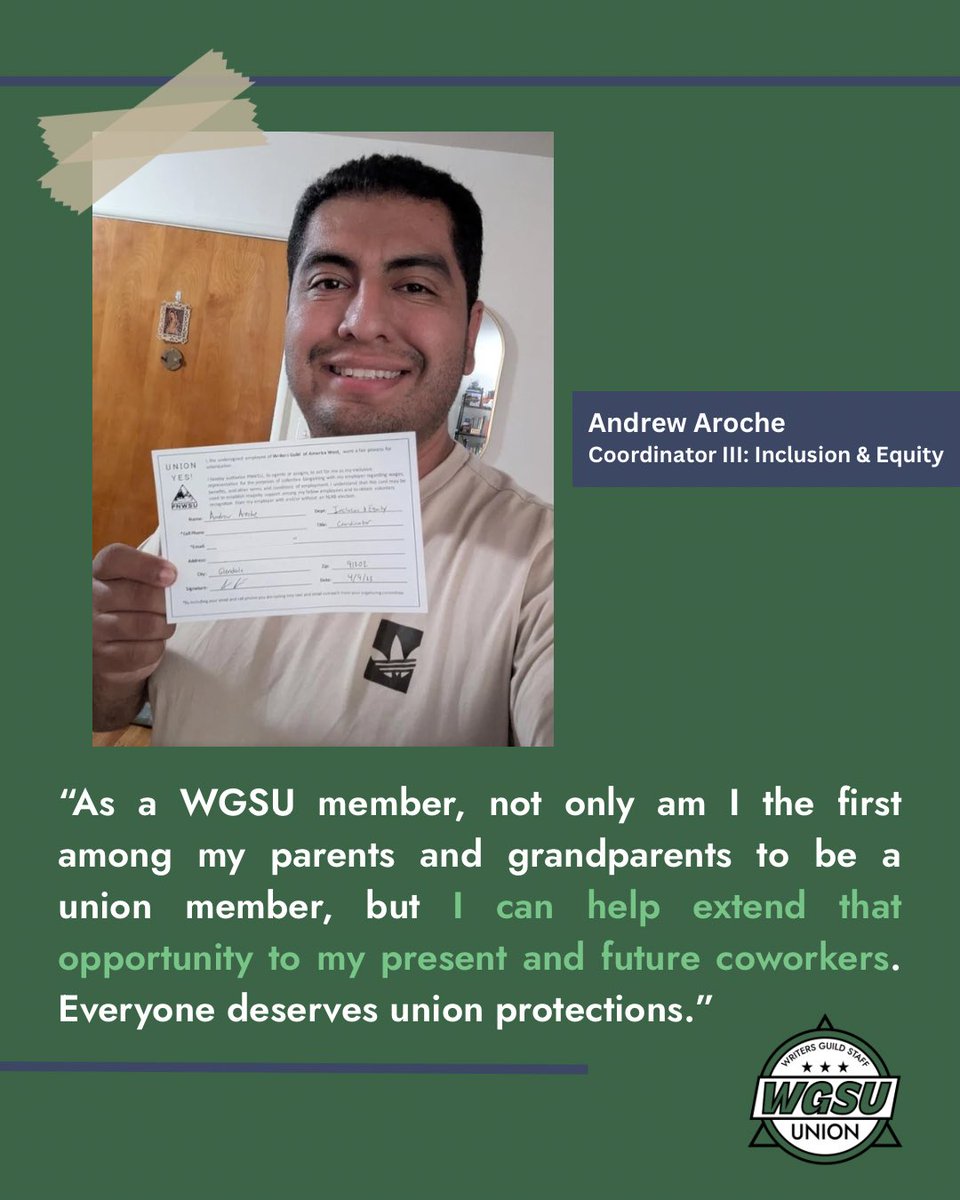 Writers Guild Staff Union tweet media