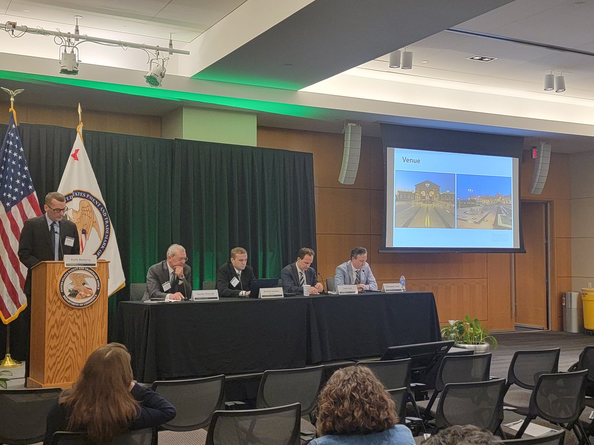 Thrilled to be at the <a href="/uspto/">USPTO</a> to listen to <a href="/ChrisCarani/">Christopher Carani</a>, <a href="/Stockton50/">Rich Stockton</a>, and USPTO representatives Gordon Klancnik, David Gerk, and Keith Mullervy at the OPIA International Design Forum