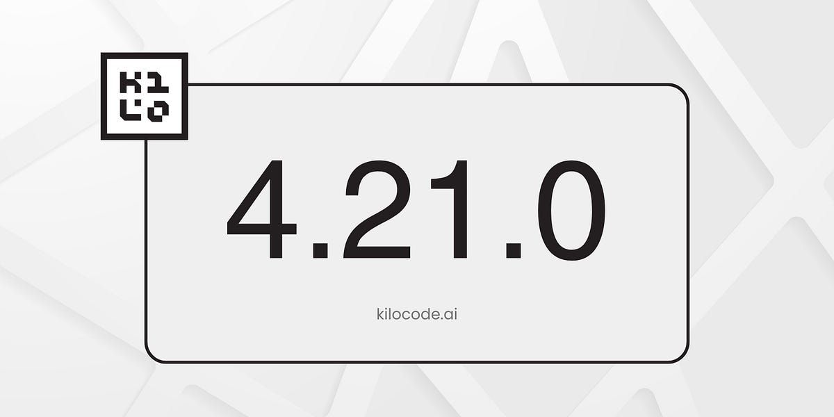 🚀 Kilo Code 4.21.0 is now available! 

This release brings the latest from Roo Code v3.15.5 with:
✅ Fixed slash commands
⚡️ Performance boosts for chat &amp; code rendering
🔧 Enhanced Gemini integration
💻 Improved terminal experience

Check out the full release: