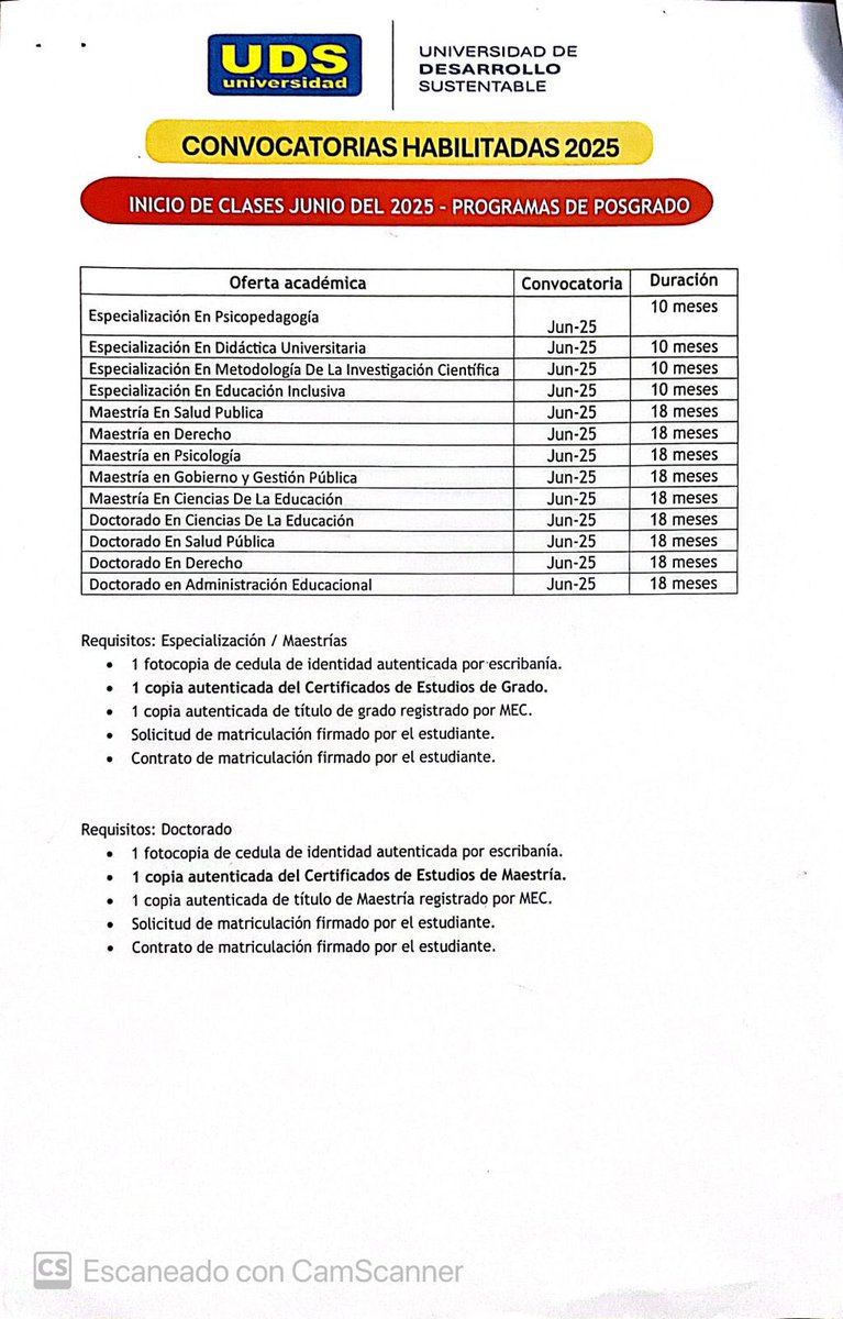 Gracias al trabajo conjunto con la colega Abg. Mirtita Salinas, recibimos becas de la Universidad de Desarrollo Sustentable para aquellos que deseen obtener un título o especializarse.