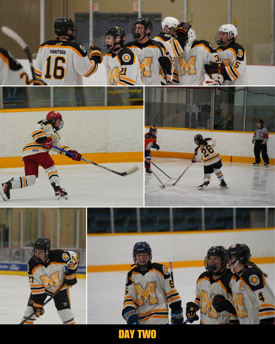 Scores from day two of #NAHC2025!

Day three action:
🏒MB 2 - 3 ON (Female)
🏒MB v AB (Male) - 4:00 PM (PDT)

Check out the Team MB photo gallery here: photos.app.goo.gl/CqqmyLeQqJTyWJ…

#tobastrong