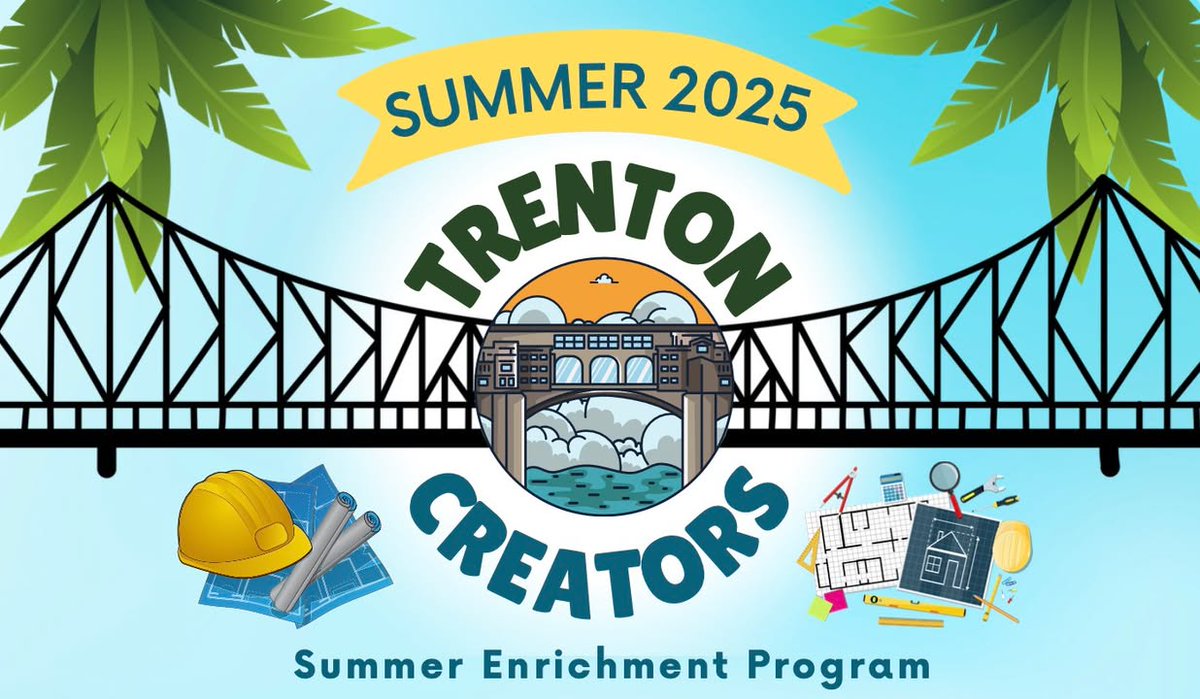 Registration is now open for the Trenton Creators Summer Program! This year's program will be held Tuesdays through Thursdays from 9 a.m. to 1 p.m., starting July 8-31.

For more info: bit.ly/3RVyNyO
Registration: bit.ly/4jvXqxQ
Flyer: bit.ly/3RU8rgE