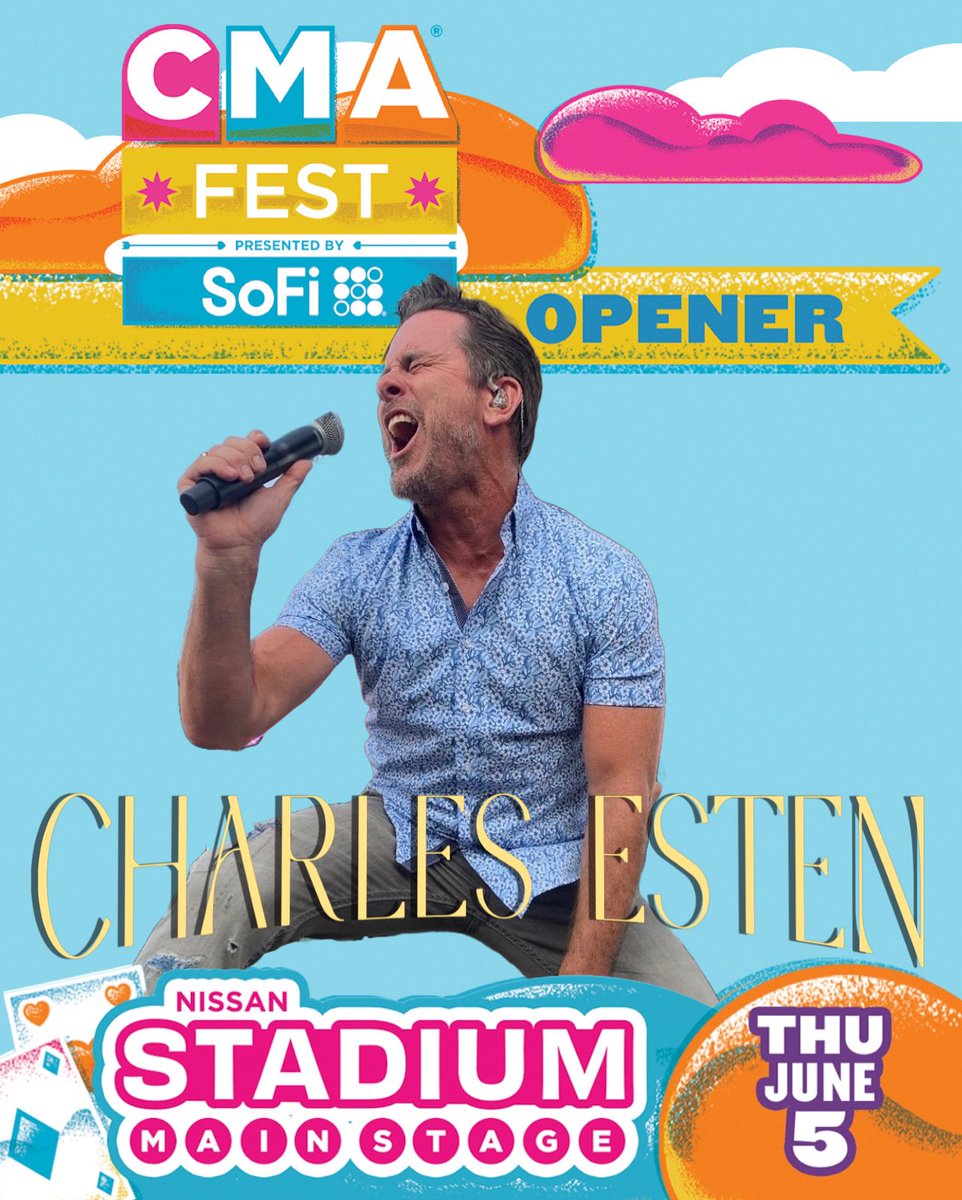 JUST ANNOUNCED!!! I’m incredibly honored to be the opening act on this year’s #CMAfest Main Stage at @nissanstadium!! @CMA’s #CMAfest is presented by <a href="/SoFi/">SoFi</a> in support of the @CMAFoundation &amp; their mission to shape the next generation through music education. Buy a 4-night pass or